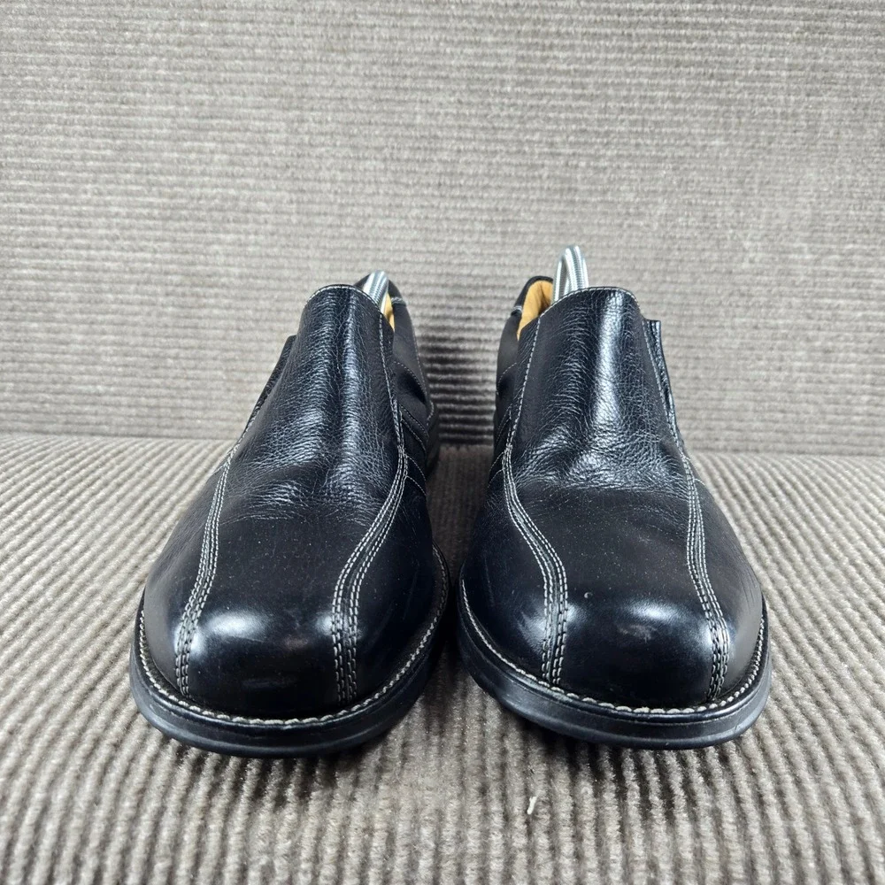 Sandro Moscoloni Mens 11.5 Black Leather Comfort‎ Gel Slip On Loafers 6112
